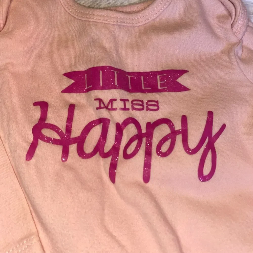 Bundle (9) Carter’s 3M Baby Girl Long Sleeve Onesies